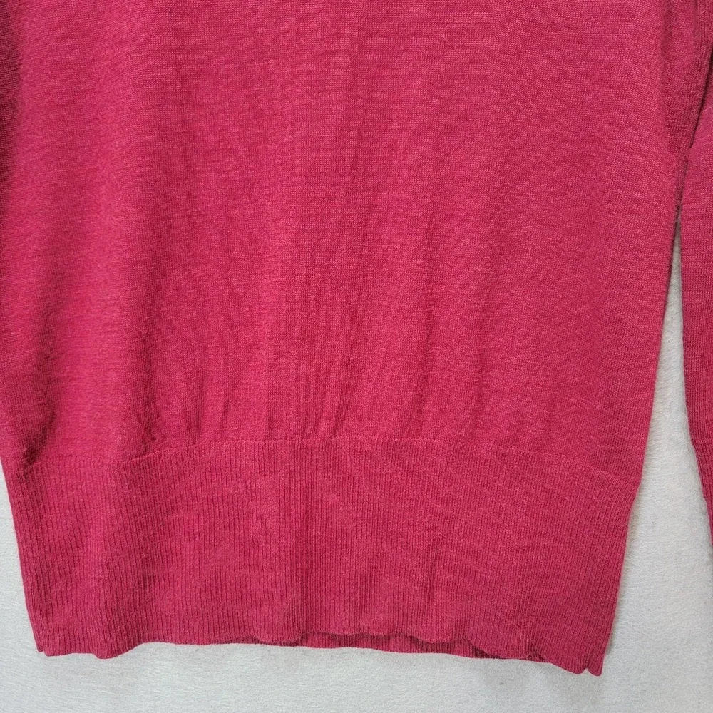 Banana Republic Sweater‎ Mens S Extra Fine Italian Merino Wool Burgundy Business